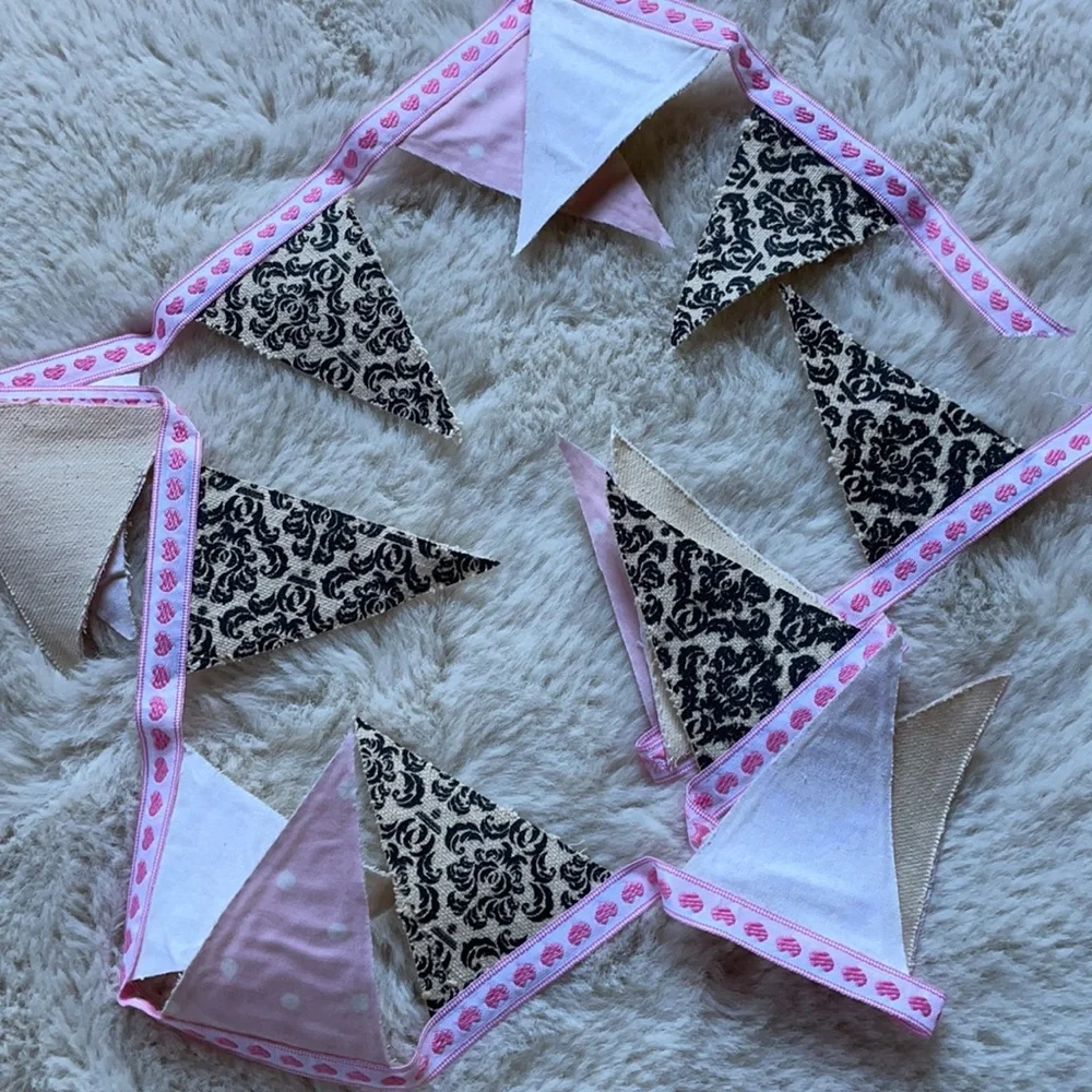 Shabby Chic Damask Bunting Garland